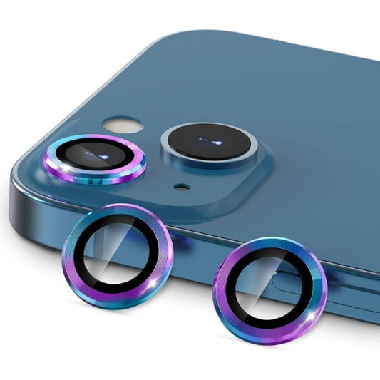 Rainbow Metallic camera ring lens guard for Apple iphone 13 Mini