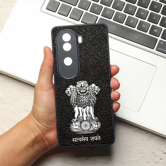 Black Satyamev Jayate metal back case for Vivo V40e