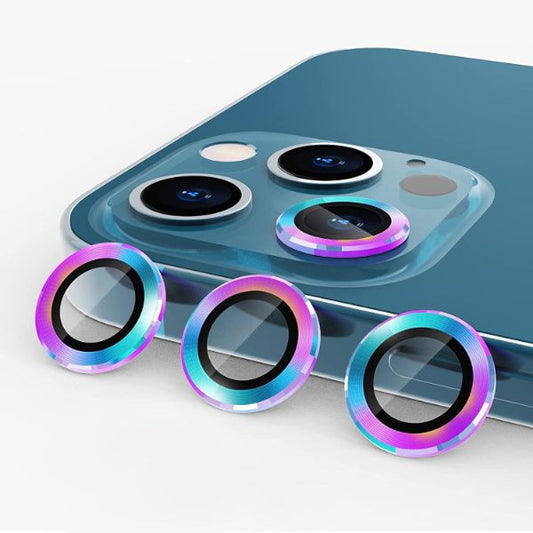 Rainbow Metallic camera ring lens guard for Apple iphone 12 Pro