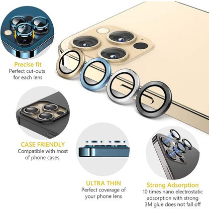 Golden Metallic camera ring lens guard for Apple iphone 15 Pro