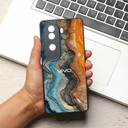 Layered Marble metal back case for Vivo V40e