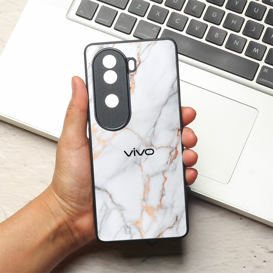 Copper Luxe Marble metal back case for Vivo V40e