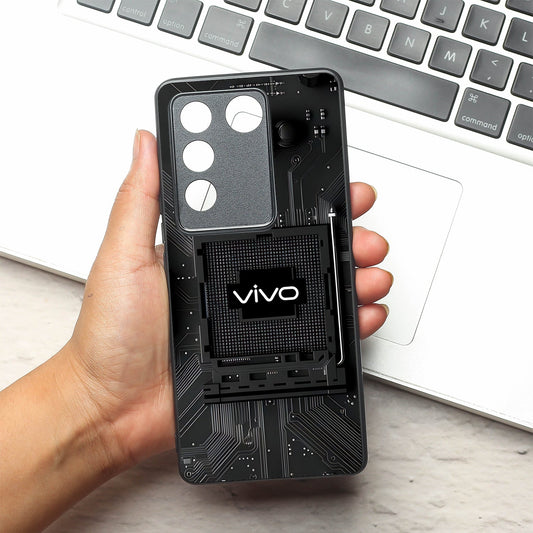 Microchip metal back case for Vivo V16 Pro
