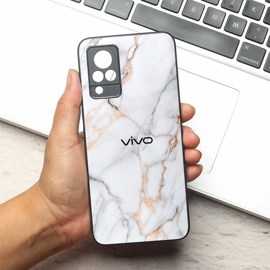 Copper Luxe Marble metal back case for Vivo V21