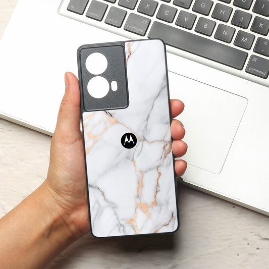 Copper Luxe Marble metal back case for Motorola Edge 50 Fusion