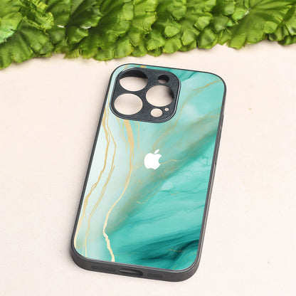 Green Luxe Marble metal back case for Apple Iphone 11 Pro