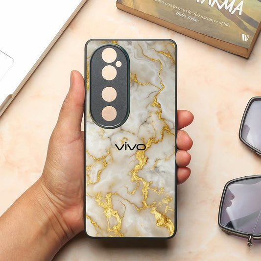 Gold Vein Glory metal back case for Vivo V40