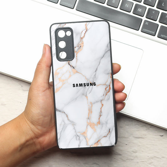 Copper Luxe Marble metal back case for Samsung S20 FE