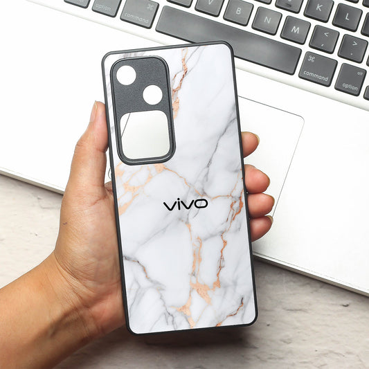 Copper Luxe Marble metal back case for Vivo V30