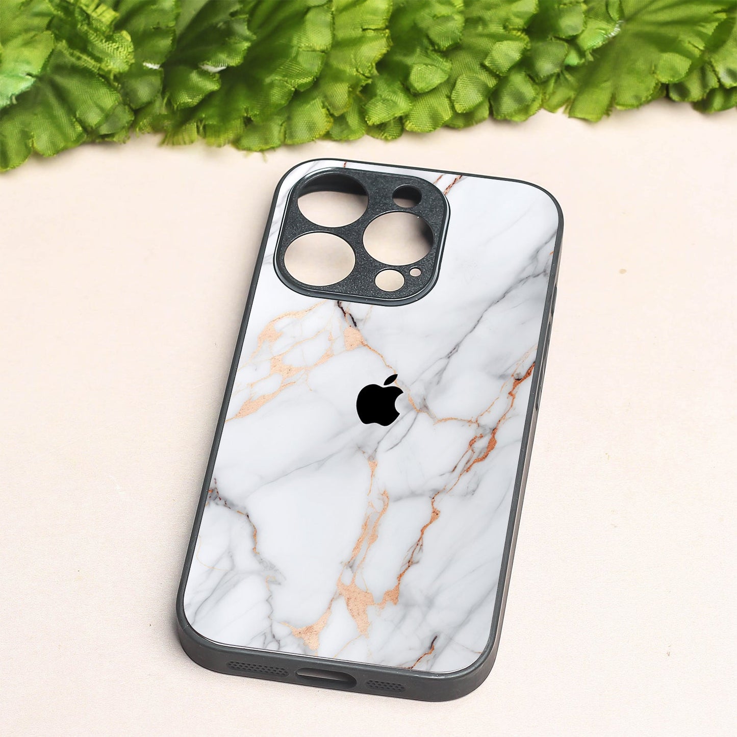 Copper Luxe Marble metal back case for Apple Iphone 13 Pro Max