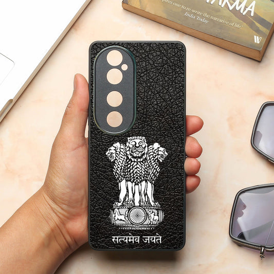 Black Satyamev Jayate metal back case for Vivo V40