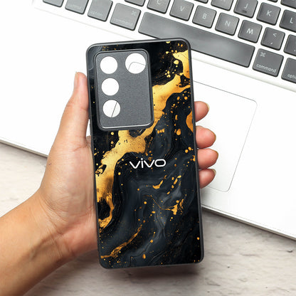 Black Gold Blaze  metal back case for Vivo V16