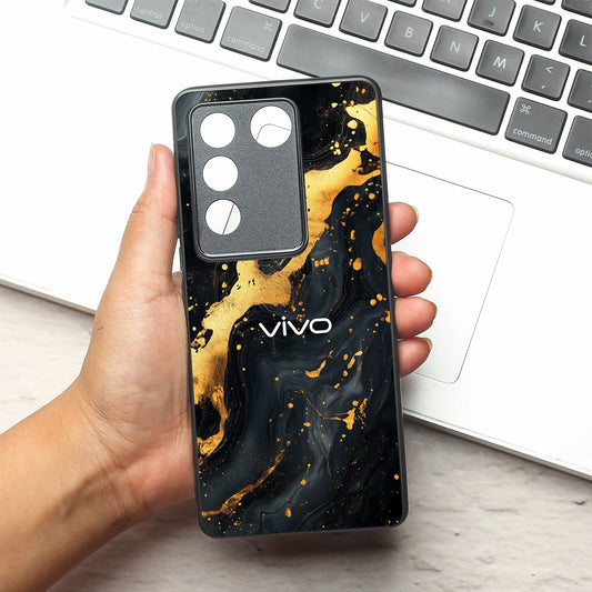 Black Gold Blaze  metal back case for Vivo V16 Pro