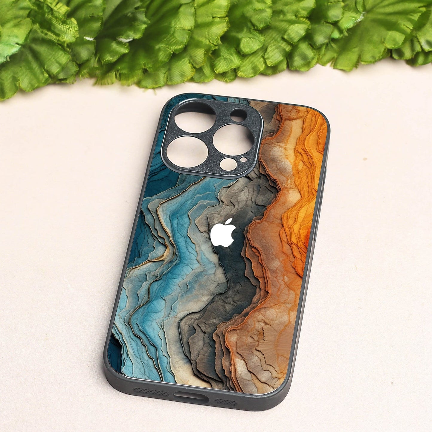 Layered Marble metal back case for Apple Iphone 14 Pro Max