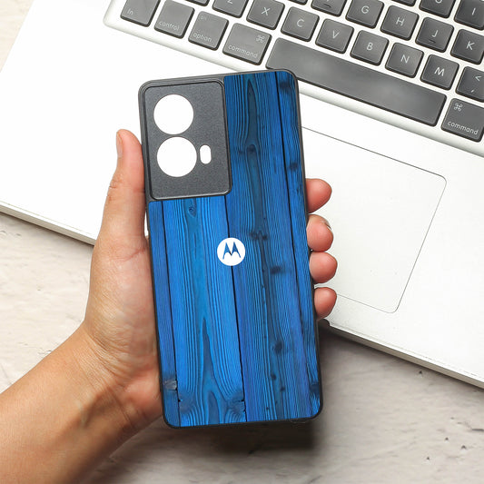 Indigo Planks metal back case for Motorola Edge 50 Fusion