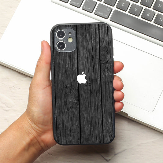 Dark Wood metal back case for Apple Iphone 11