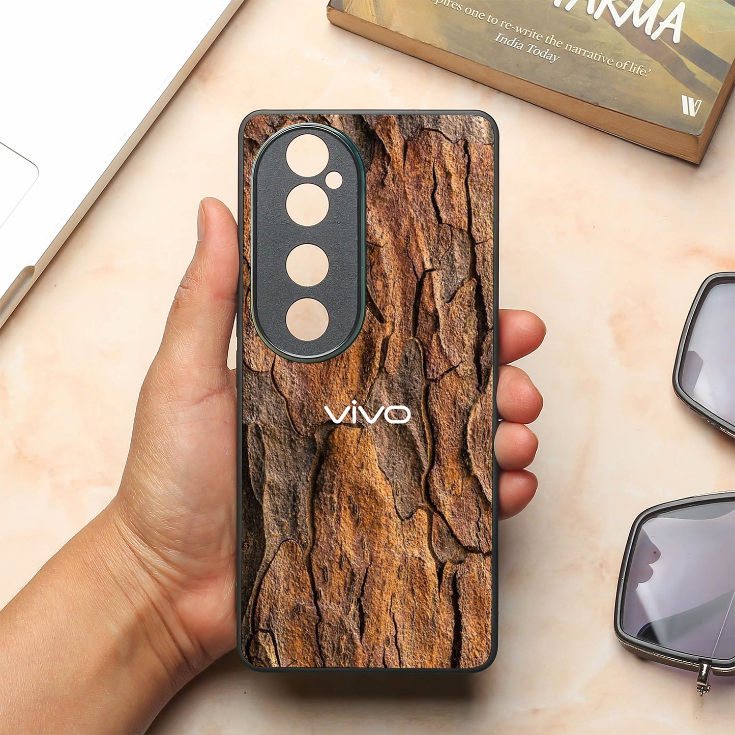 Wavy Grain metal back case for Vivo V40