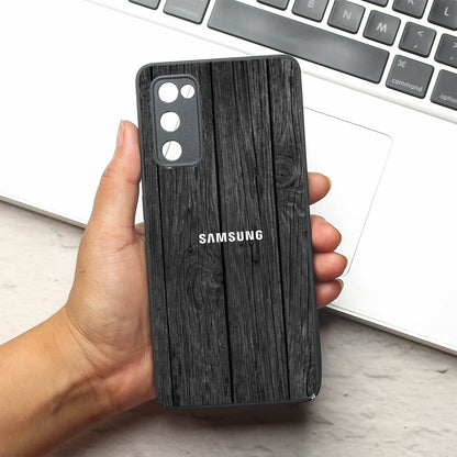 Dark Wood metal back case for Samsung S20 FE