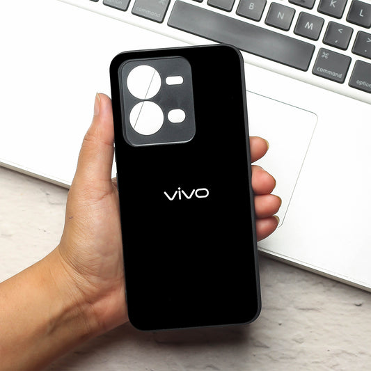 Black metal back case for Vivo V25