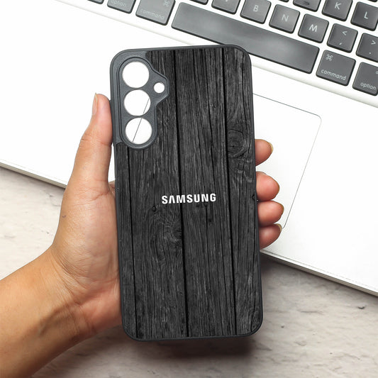 Dark Wood metal back case for Samsung A16