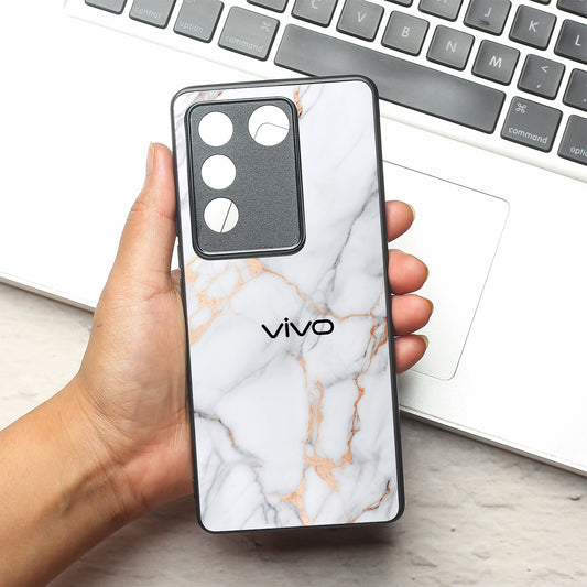 Copper Luxe Marble metal back case for Vivo V27