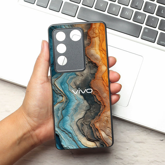 Layered Marble metal back case for Vivo V16 Pro