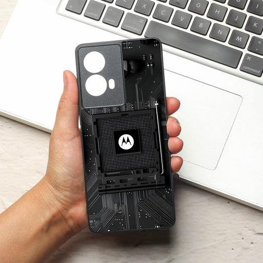 Microchip metal back case for Motorola Edge 50 Fusion