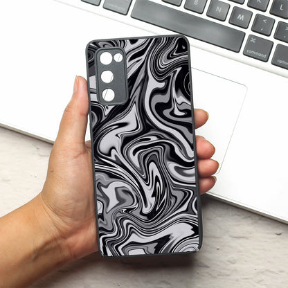 Blackout Marble metal back case for Samsung S20 FE