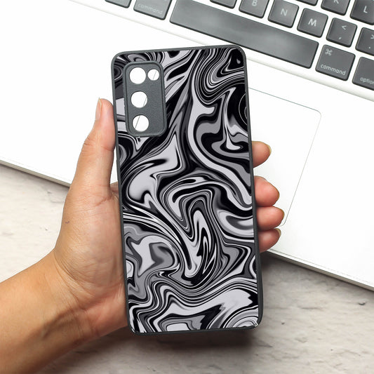Blackout Marble metal back case for Samsung S20 FE