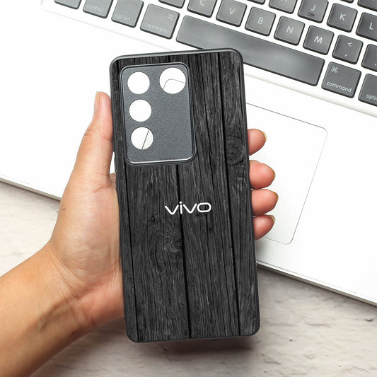 Dark Wood metal back case for Vivo V27