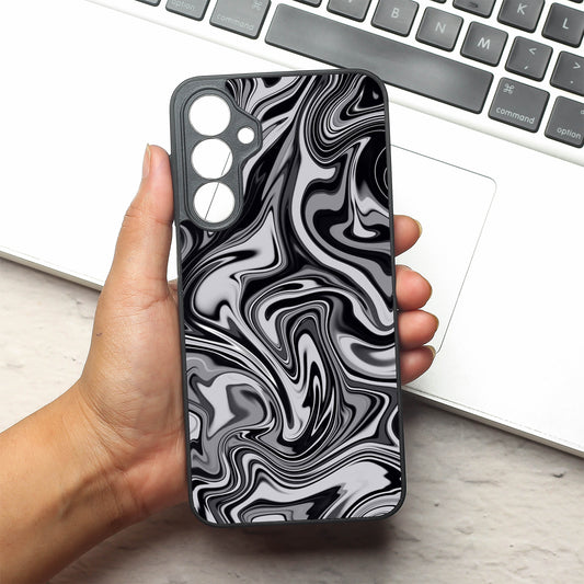 Blackout Marble metal back case for Samsung A16