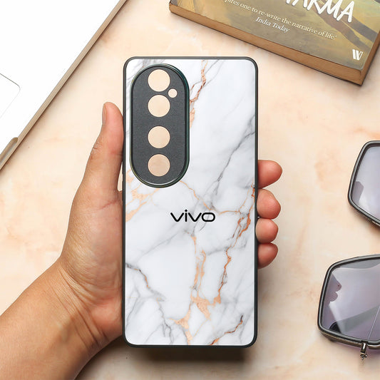 Copper Luxe Marble metal back case for Vivo V40