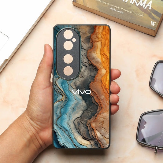 Layered Marble metal back case for Vivo V40