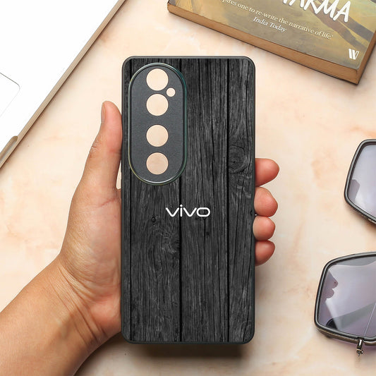 Dark Wood metal back case for Vivo V40