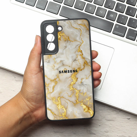 Gold Vein Glory metal back case for Samsung S21 FE