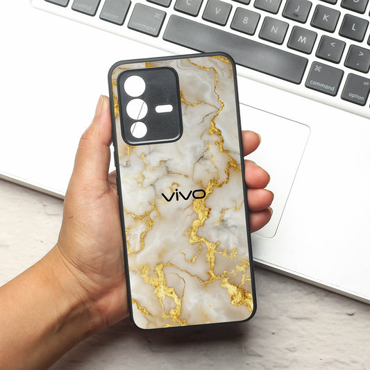 Gold Vein Glory metal back case for Vivo V23