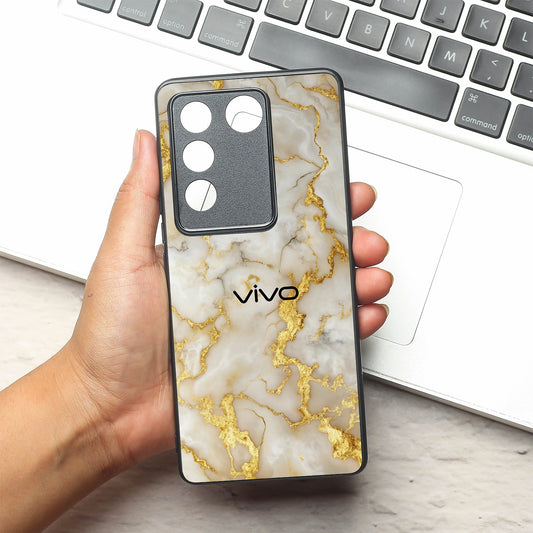 Gold Vein Glory metal back case for Vivo V27