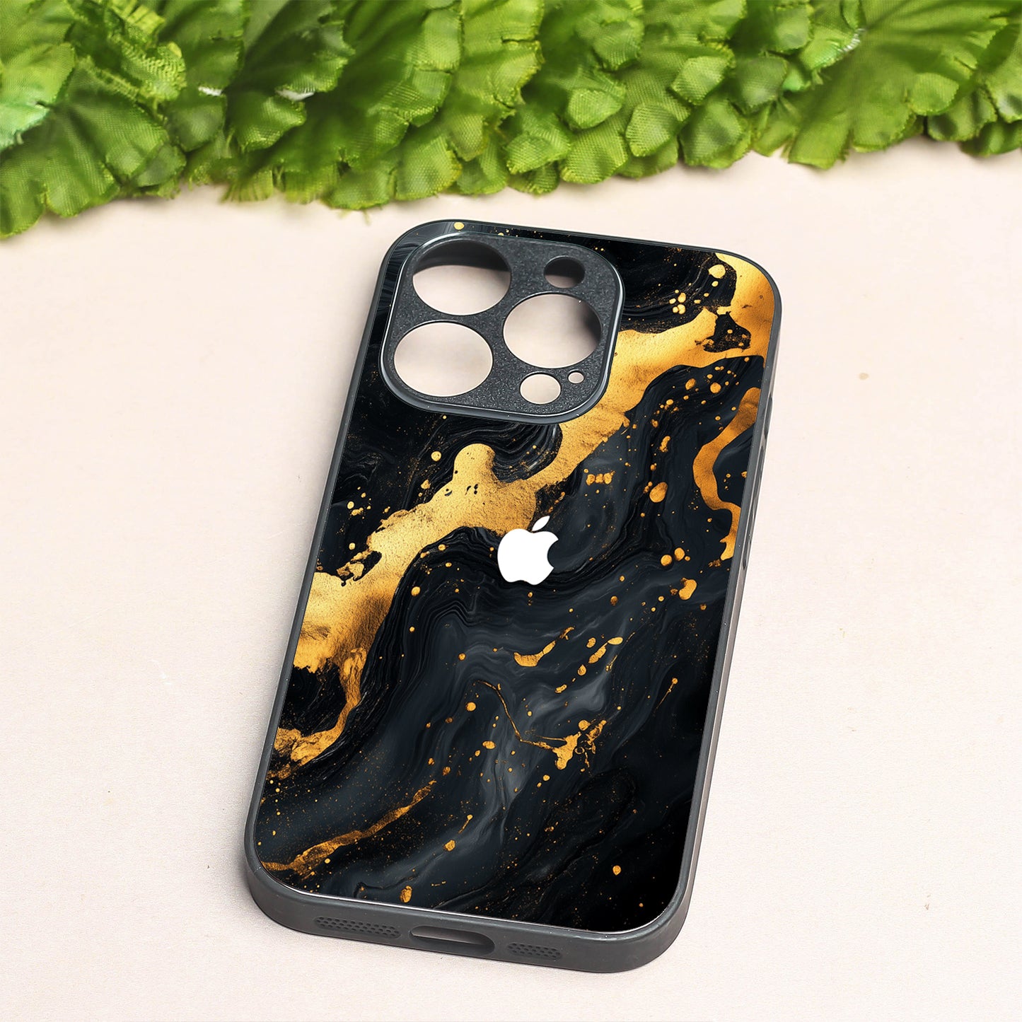Black Gold Blaze metal back case for Apple Iphone 11 Pro
