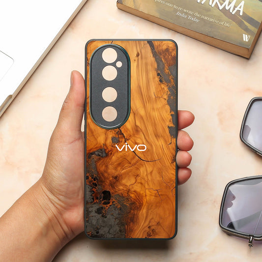 Lava Oak metal back case for Vivo V40