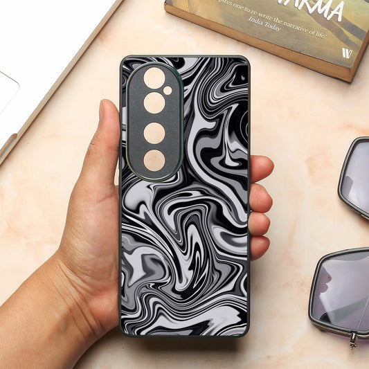 Blackout Marble metal back case for Vivo V40