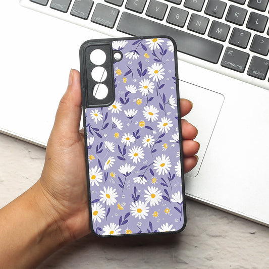 Lavender Daisies metal back case for Samsung S21 FE