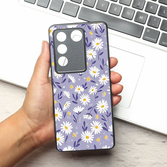 Lavender Daisies metal back case for Vivo V27