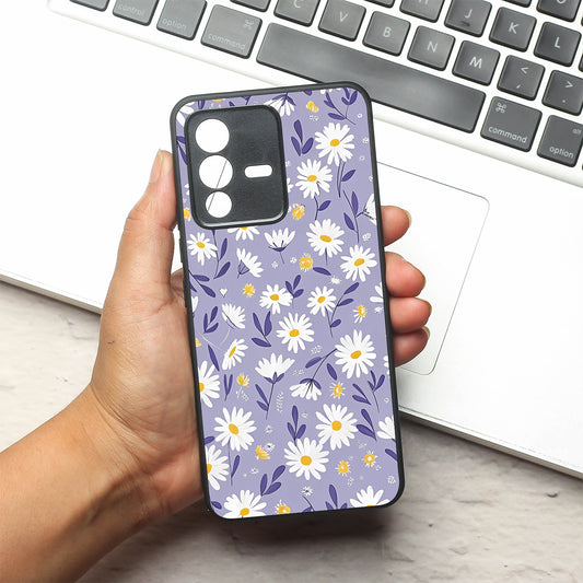 Lavender Daisies metal back case for Vivo V23