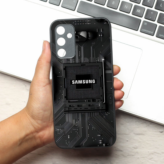 Microchip metal back case for Samsung A14