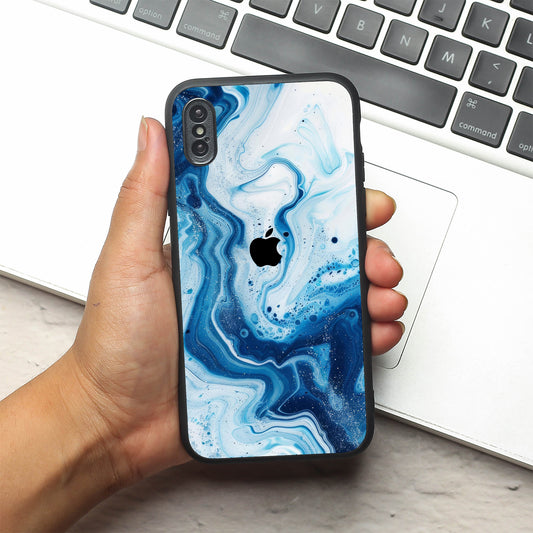 Neptune Swirl metal back case for Apple Iphone X/XS