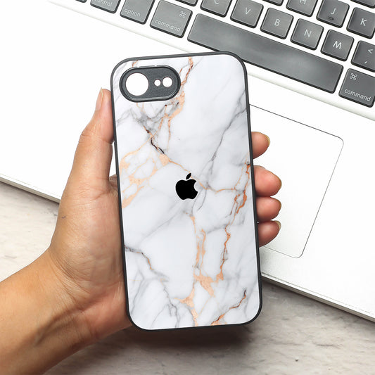Copper Luxe Marble metal back case for Apple Iphone 16e
