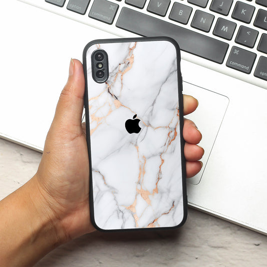 Copper Luxe Marble metal back case for Apple Iphone X/XS