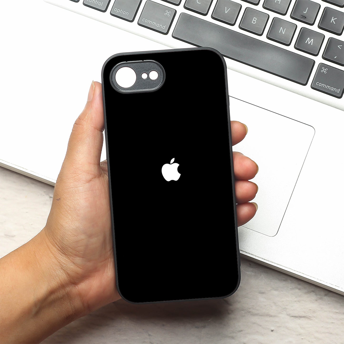Black metal back case for Apple Iphone 16e