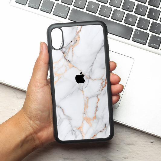 Copper Luxe Marble metal back case for Apple Iphone Xs Max