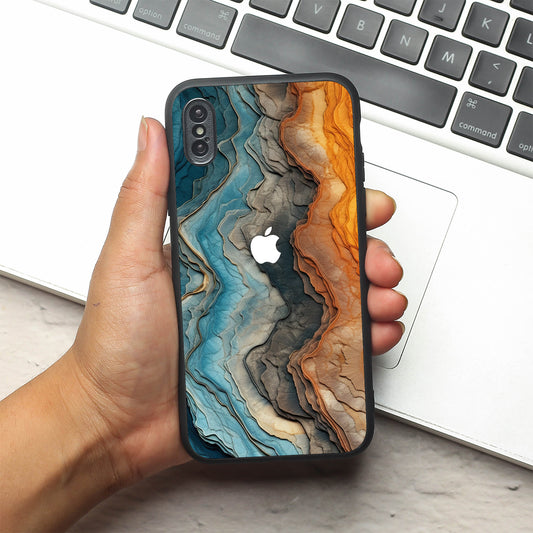 Layered Marble metal back case for Apple Iphone X/XS